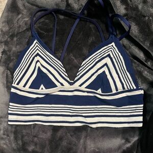 Blue striped Crop top